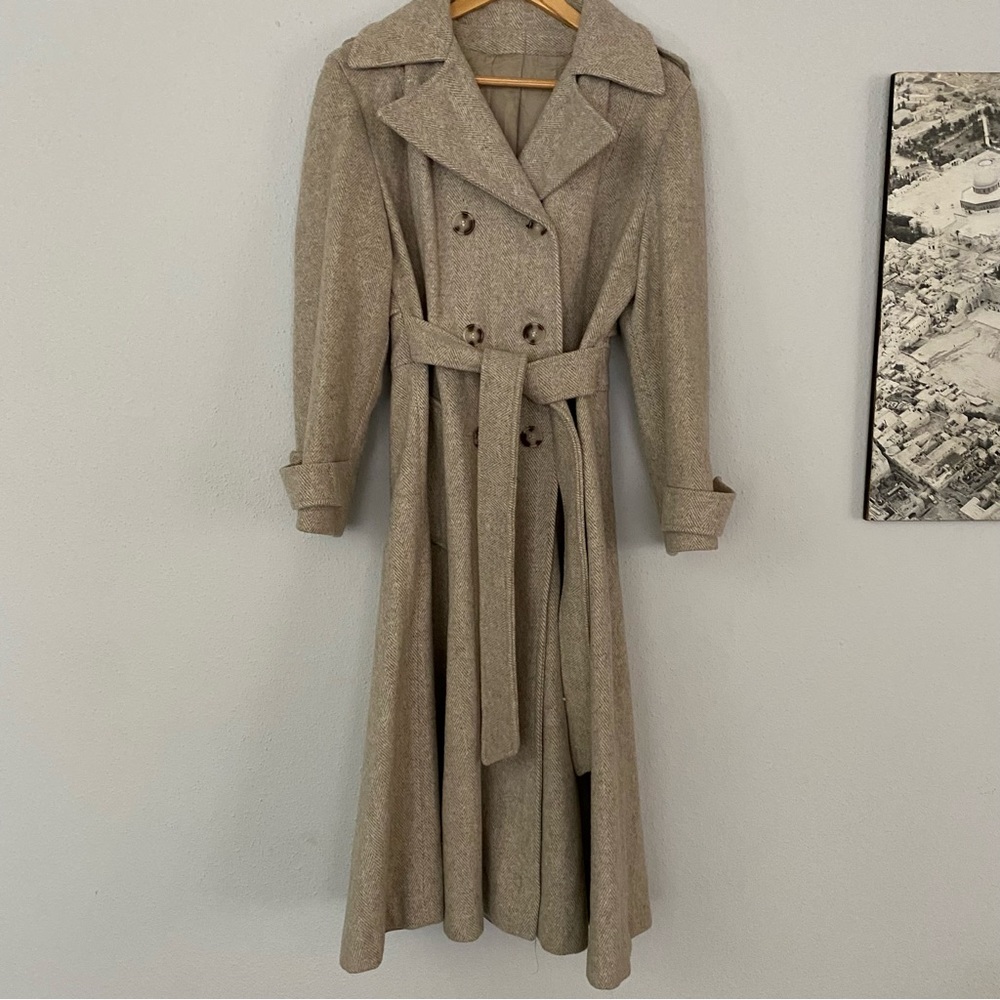 Woolmark Vintage Wool Trench Coat